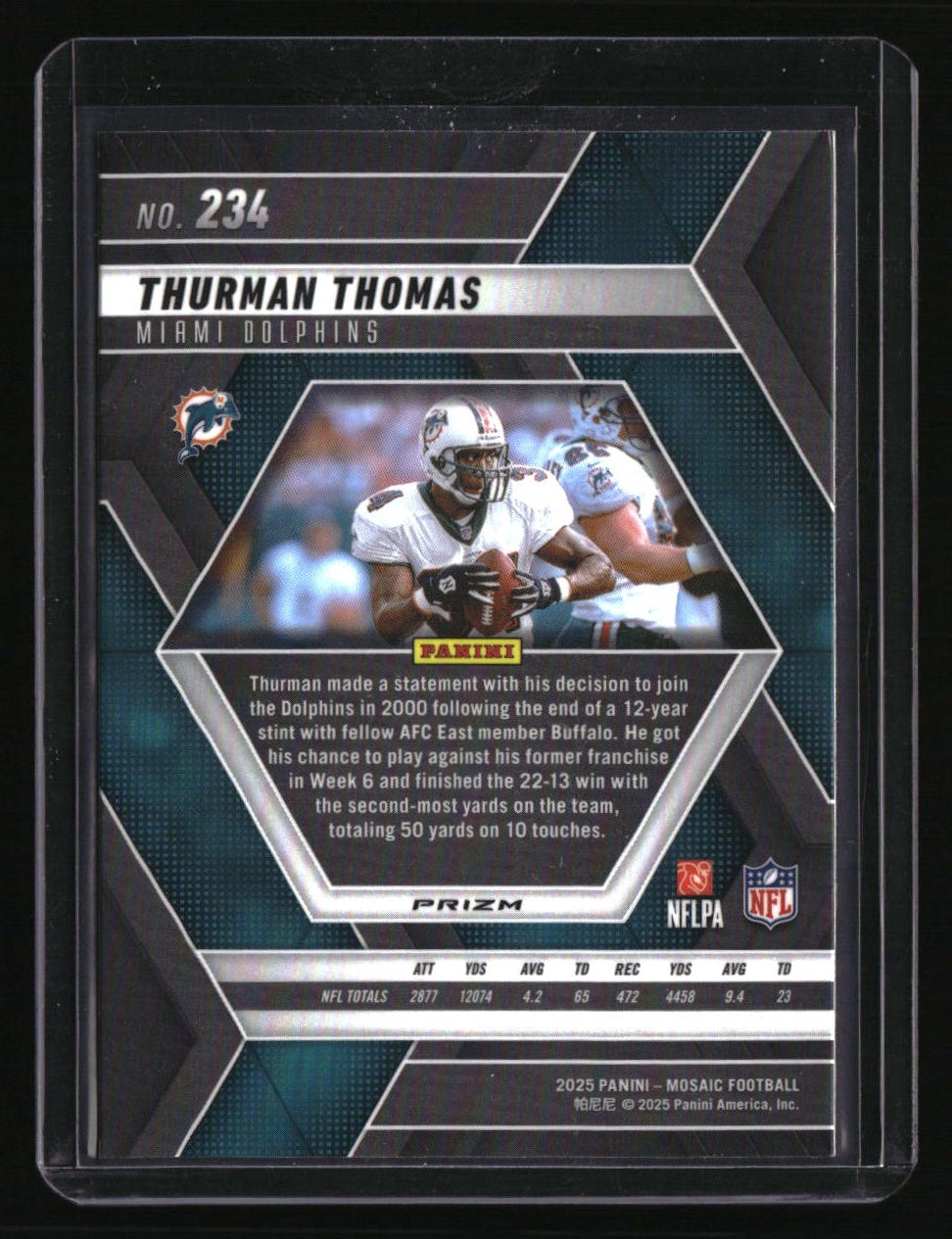 2025 Panini Mosaic Thurman Thomas Honeycomb