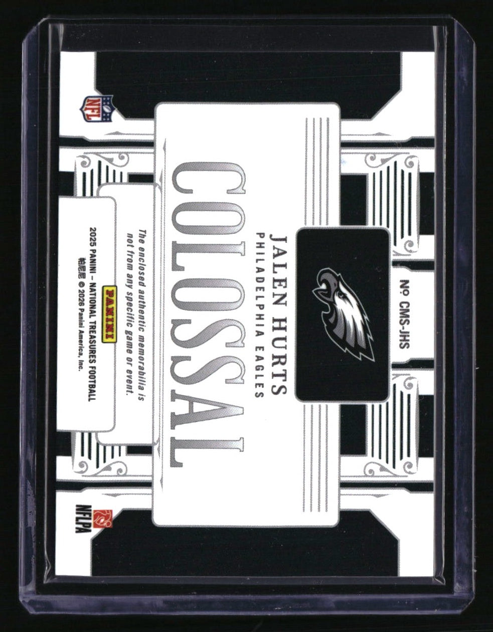 2025 Panini National Treasures Jalen Hurts Colossal Materials #/49