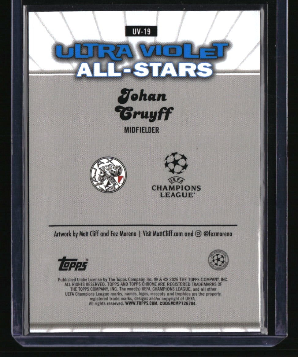 2025-26 Topps Chrome UEFA Club Competitions Johan Cruyff Ultra Violet