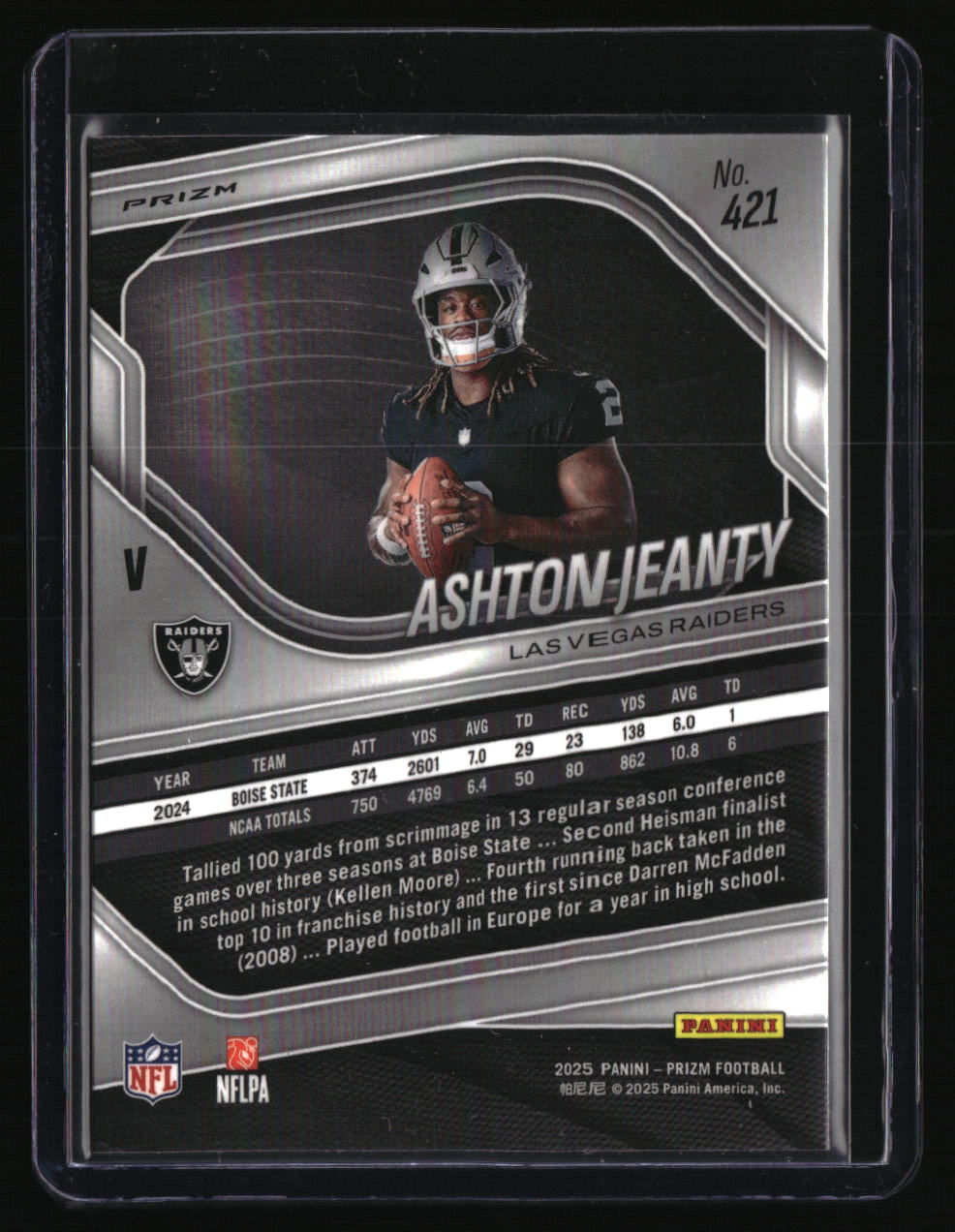 2025 Panini Prizm Ashton Jeanty Image Variation