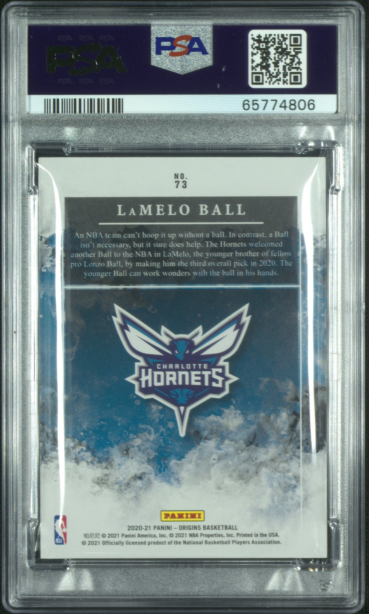 2020 Panini Origins Lamelo Ball PSA 10