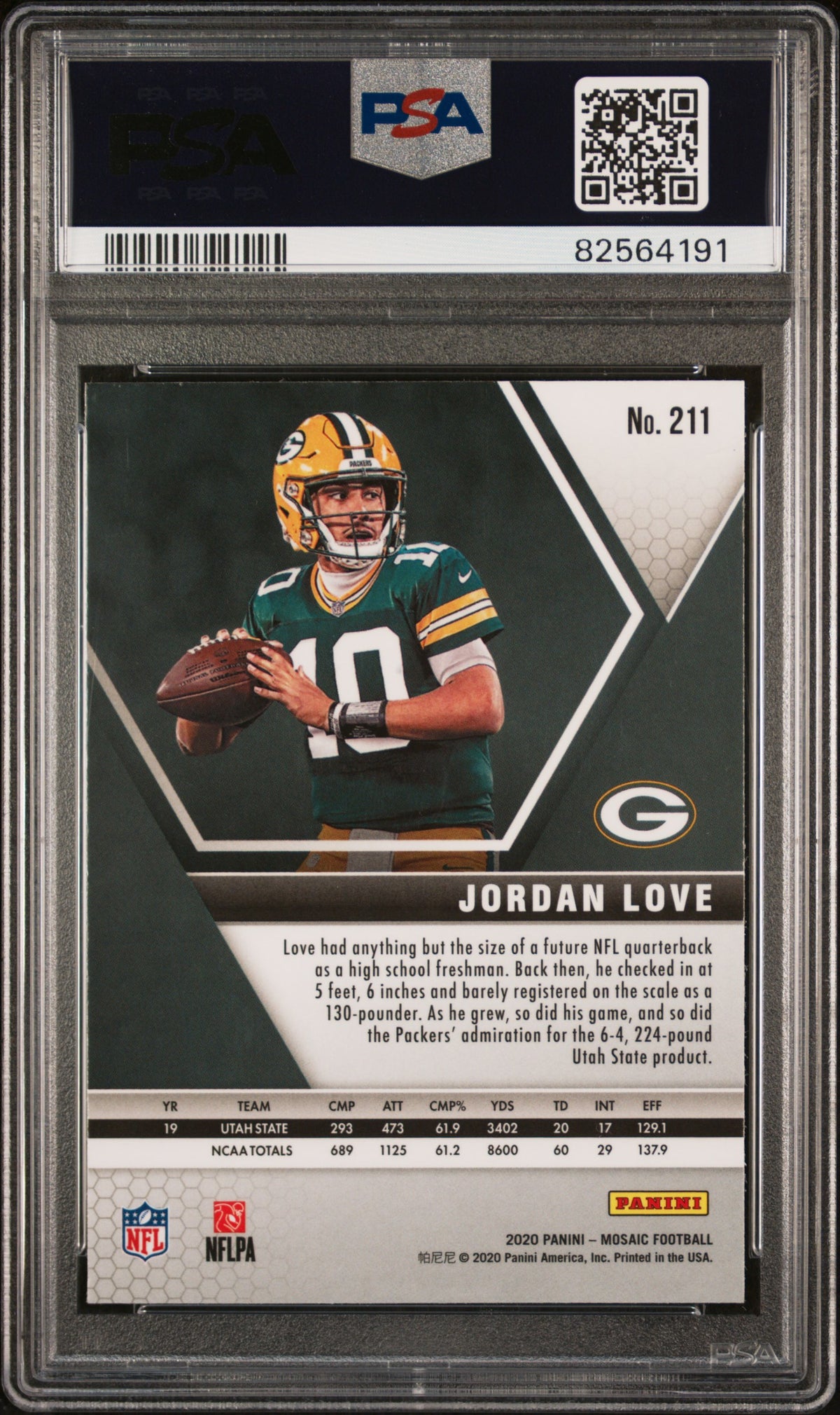 2020 Panini Mosaic Jordan Love PSA 10