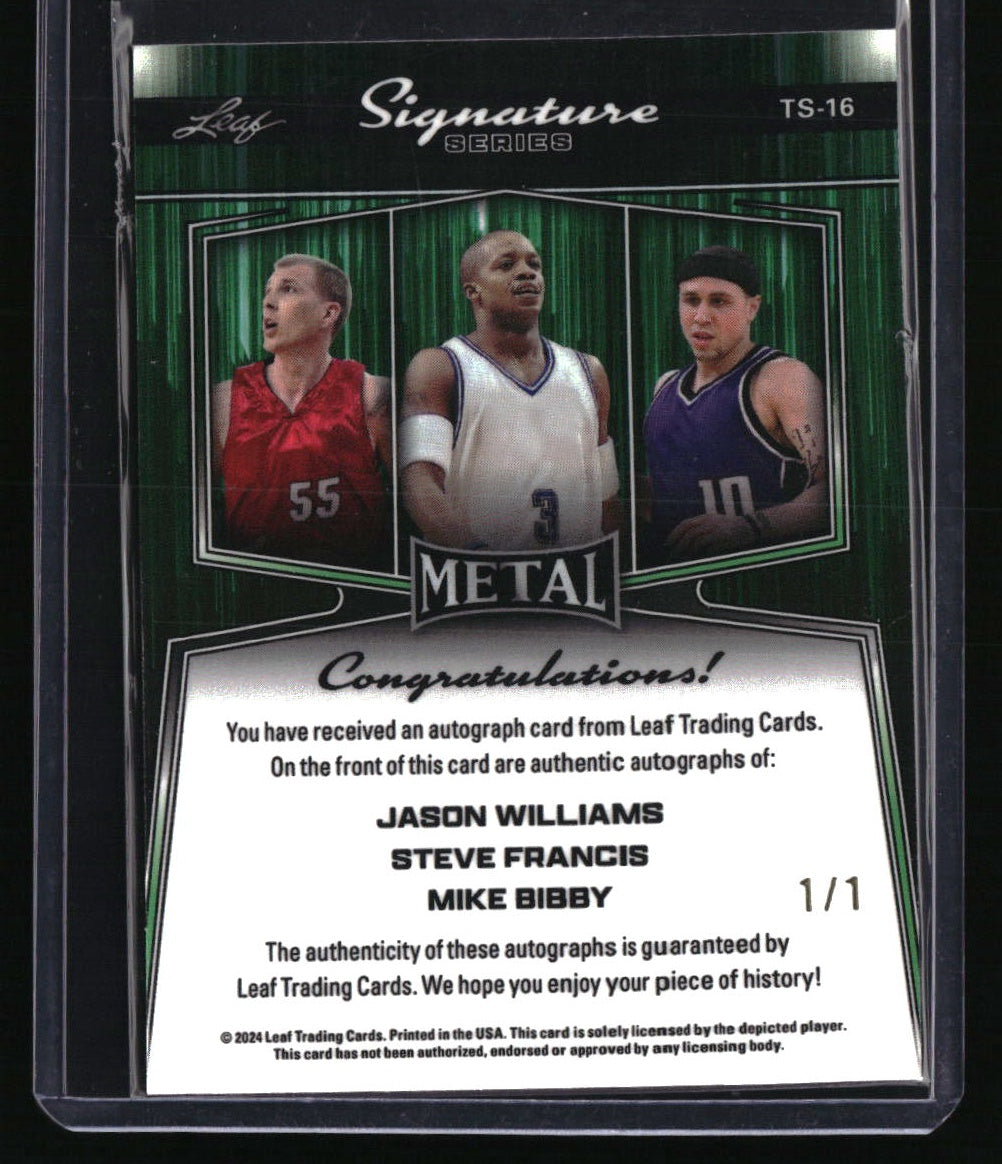 2024 Leaf Metal Signature Series Williams/Francis/Bibby