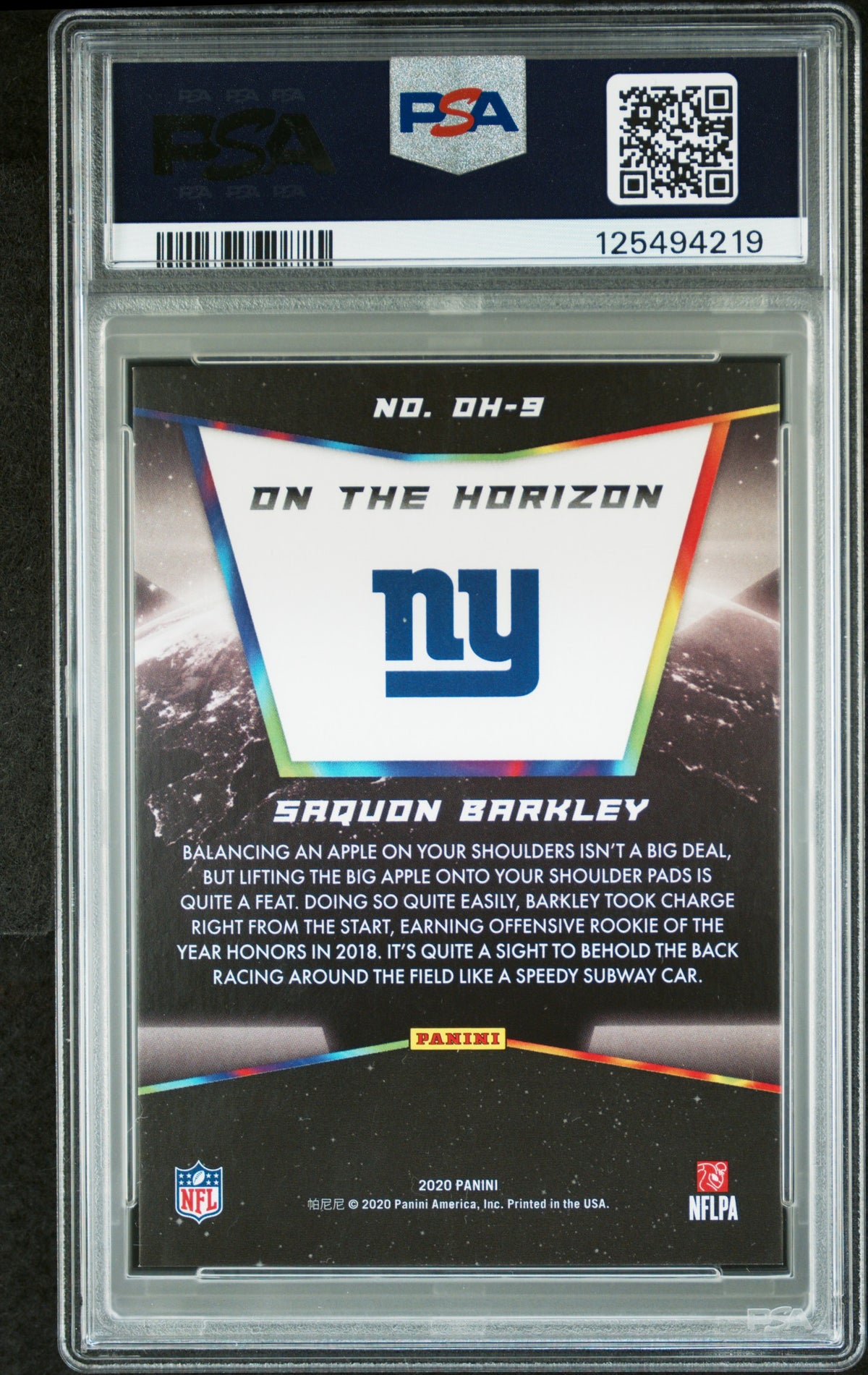2020 Panini On The Horizon Saquon Barkley On The Horizon PSA 9