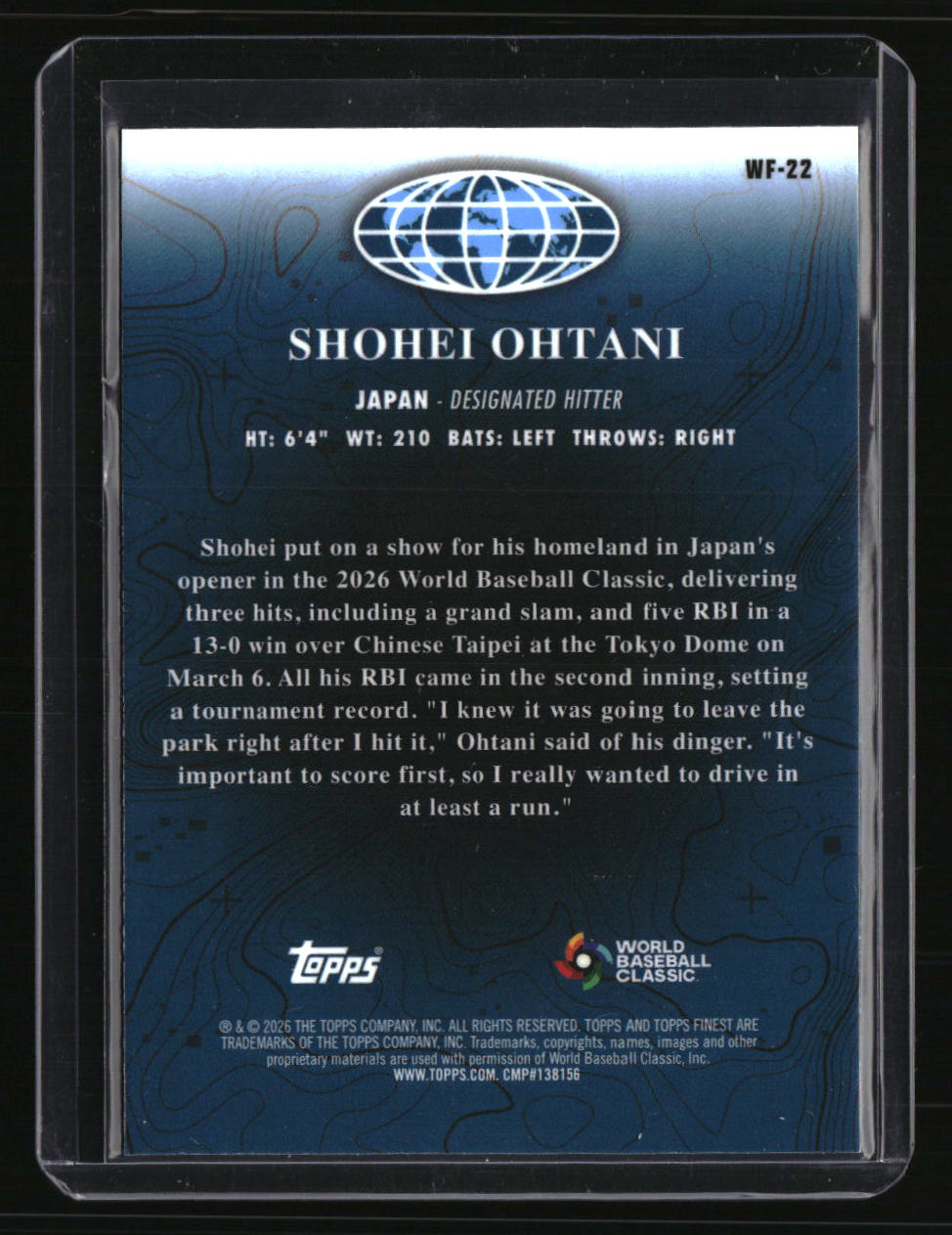 2026 Finest Shohei Ohtani World's Finest