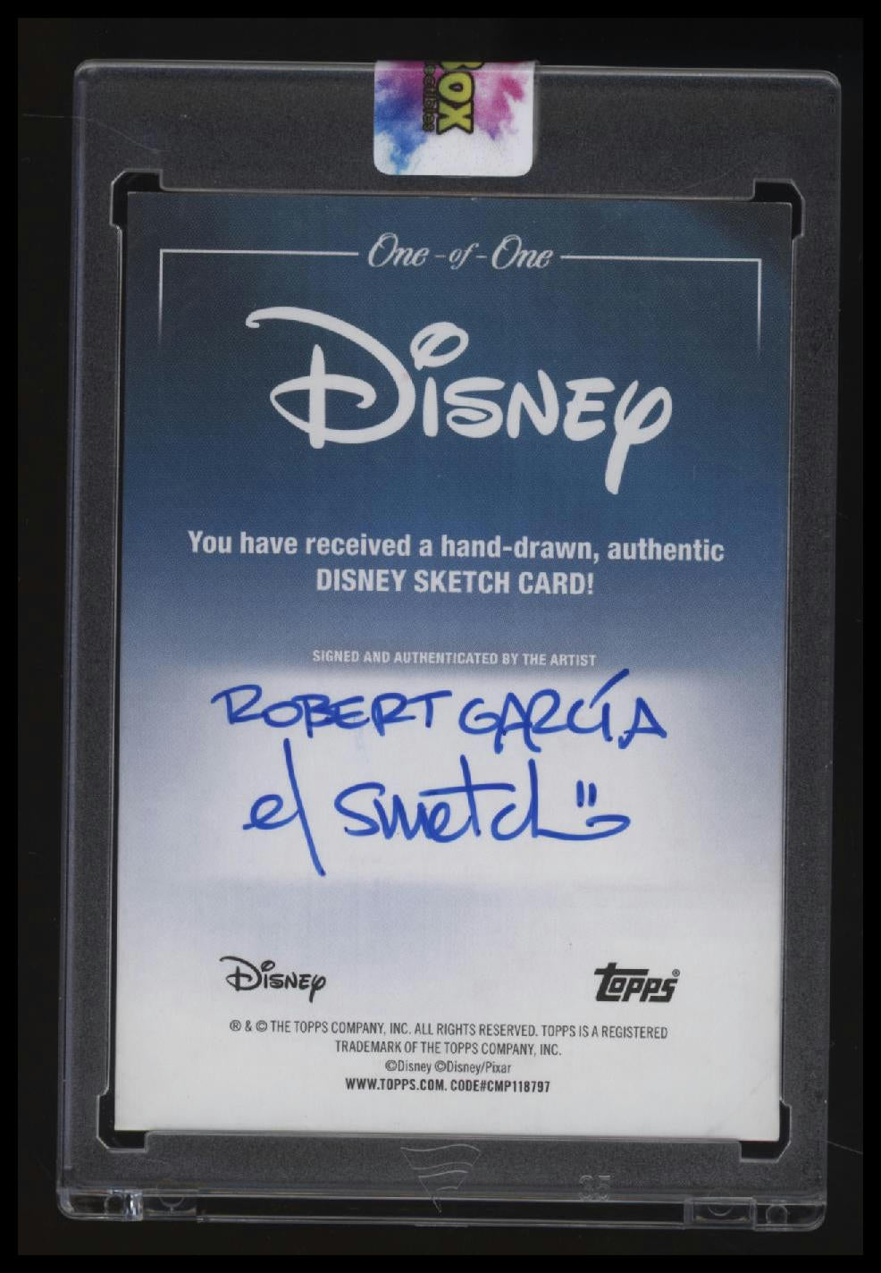 Topps Disney Robert Garcia 1/1 Dale Sketch