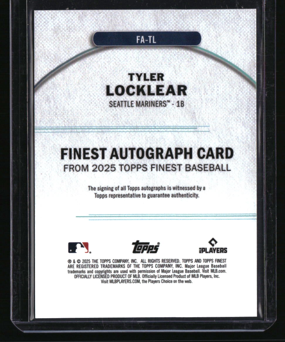 2025 Finest Tyler Locklear Finest Autographs Green Refractors #/75