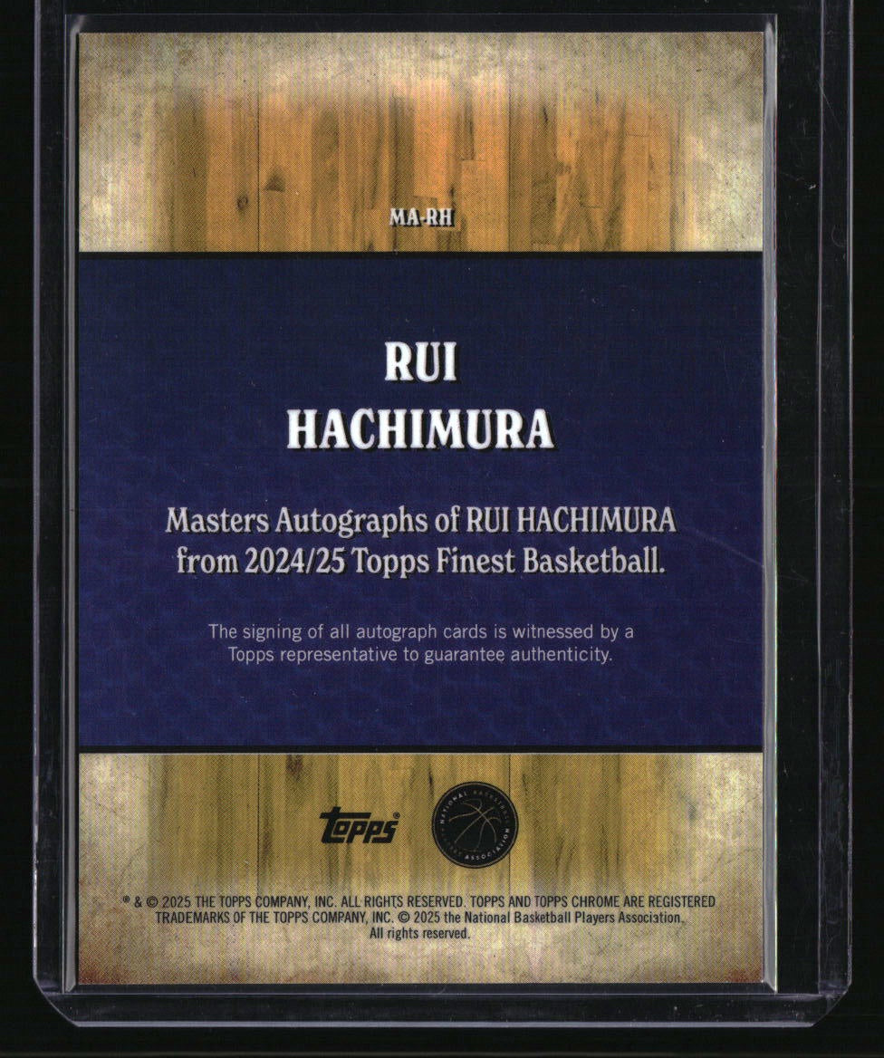 2024-25 Finest Rui Hachimura Masters Autographs Black Refractor #/25