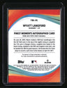 2025 Finest Wyatt Langford Finest Moments Autographs Gold Refractors #/50