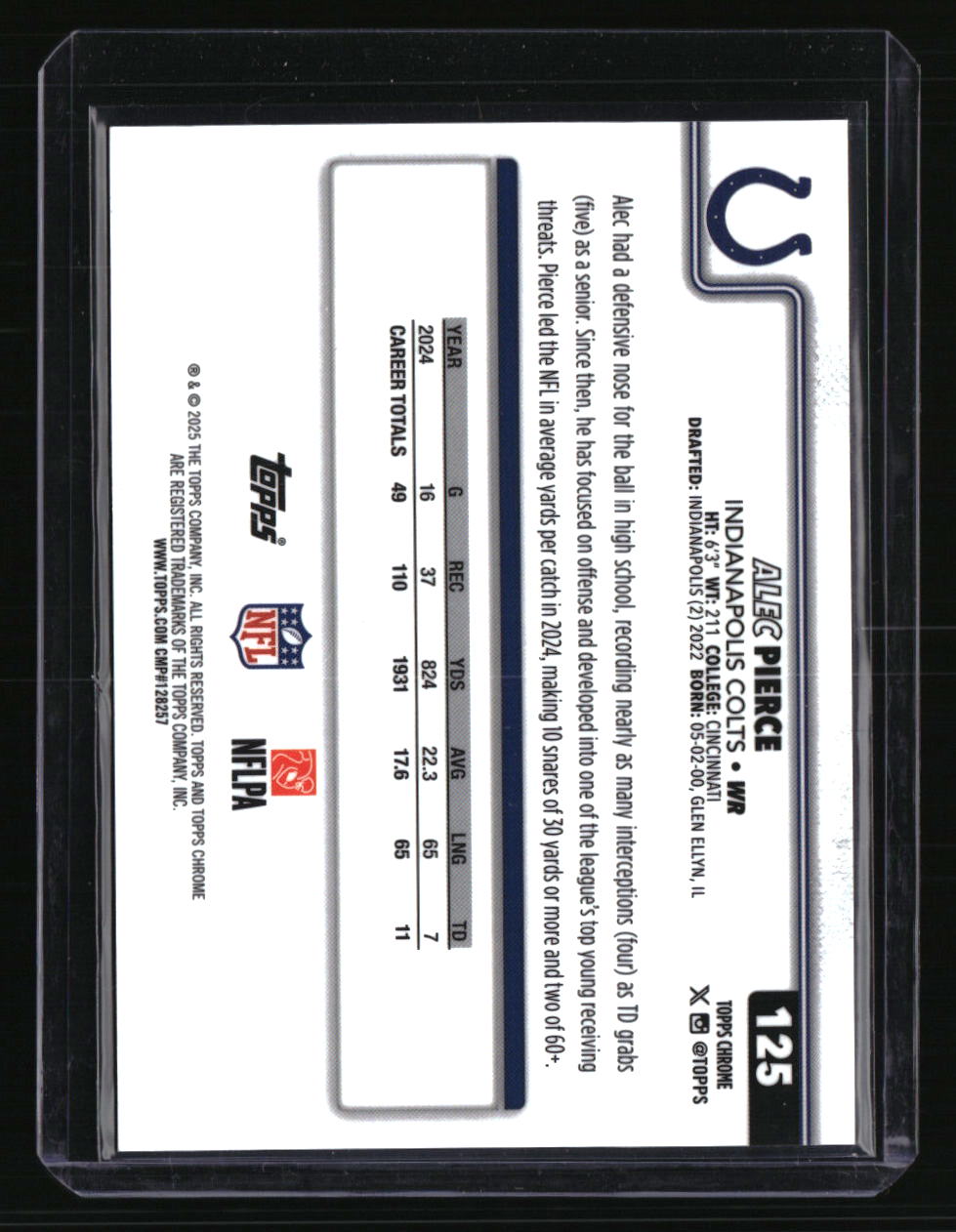 2025 Topps Chrome Alec Pierce Orange Geometric Refractor #/25