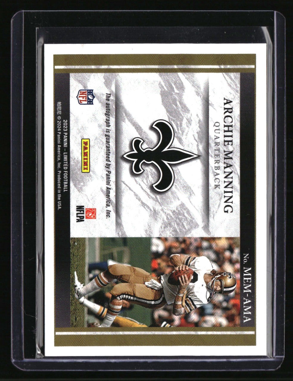 2023 Panini Limited Archie Manning Limited Membership Gold Spotlight #/49