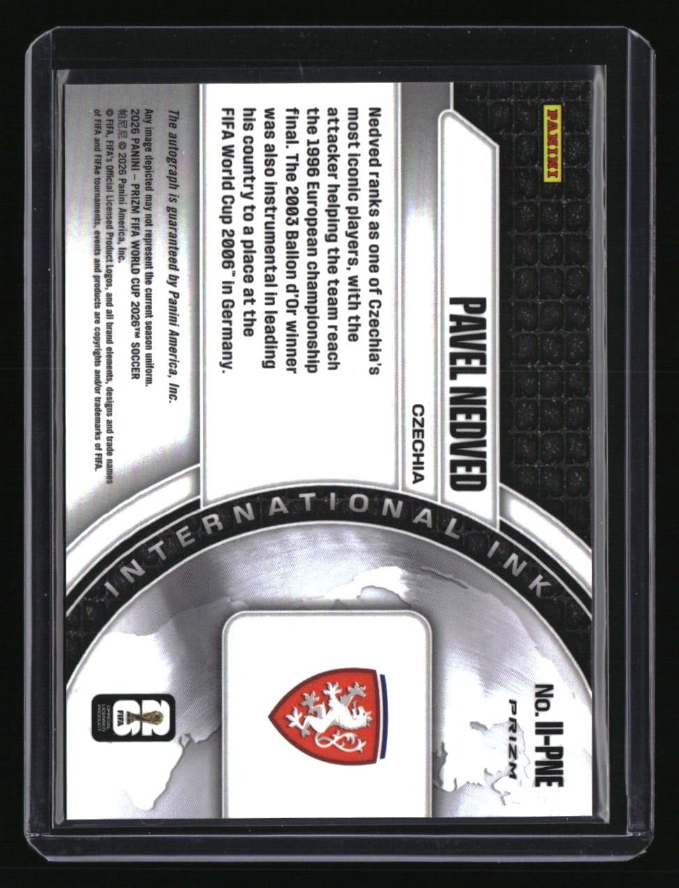 2026 Panini Prizm FIFA World Cup Pavel Nedved International Ink Pulsar