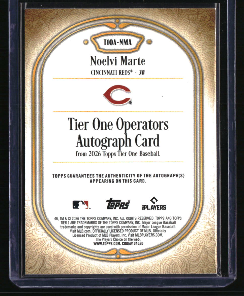 2026 Topps Tier One Noelvi Marte Tier One Operators Autographs #/99