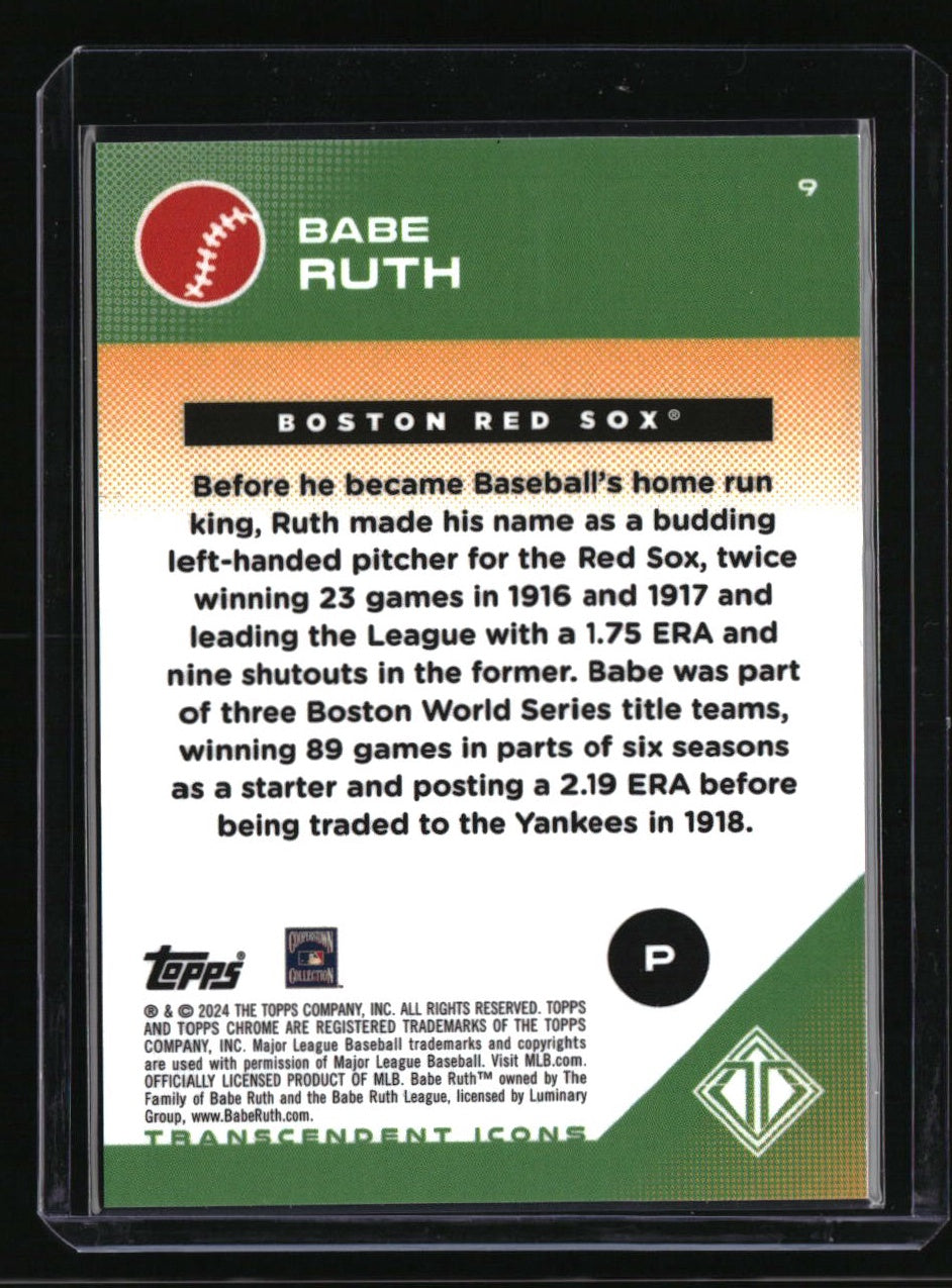 2024 Topps Transcendent Collection Babe Ruth Image Variation Orange #/25