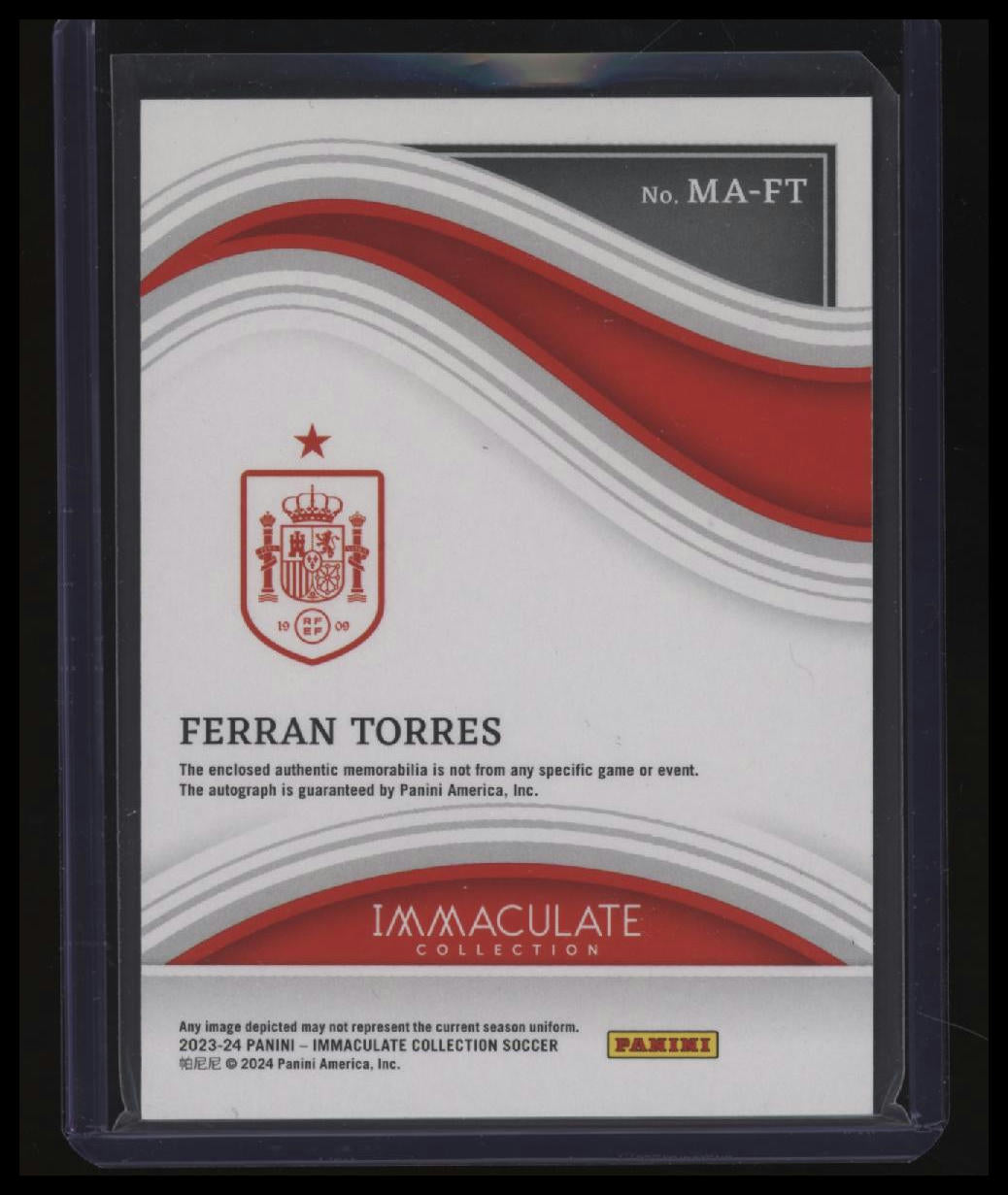 2023-24 Panini Immaculate Collection Ferran Torres Memorabilia Autographs #/99