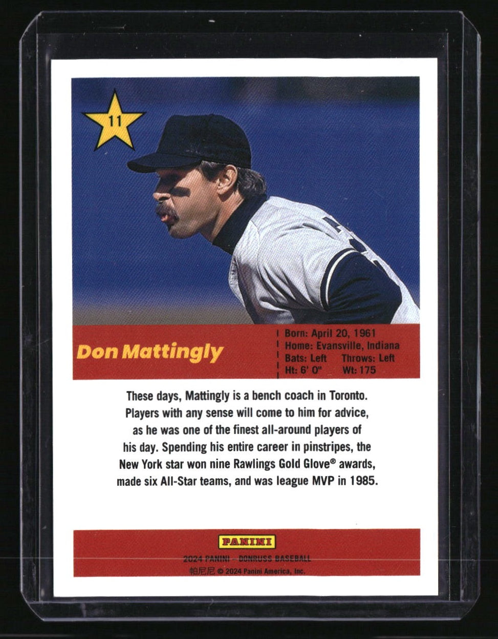 2024 Donruss Don Mattingly Action All-Stars Red Xplosion #/99