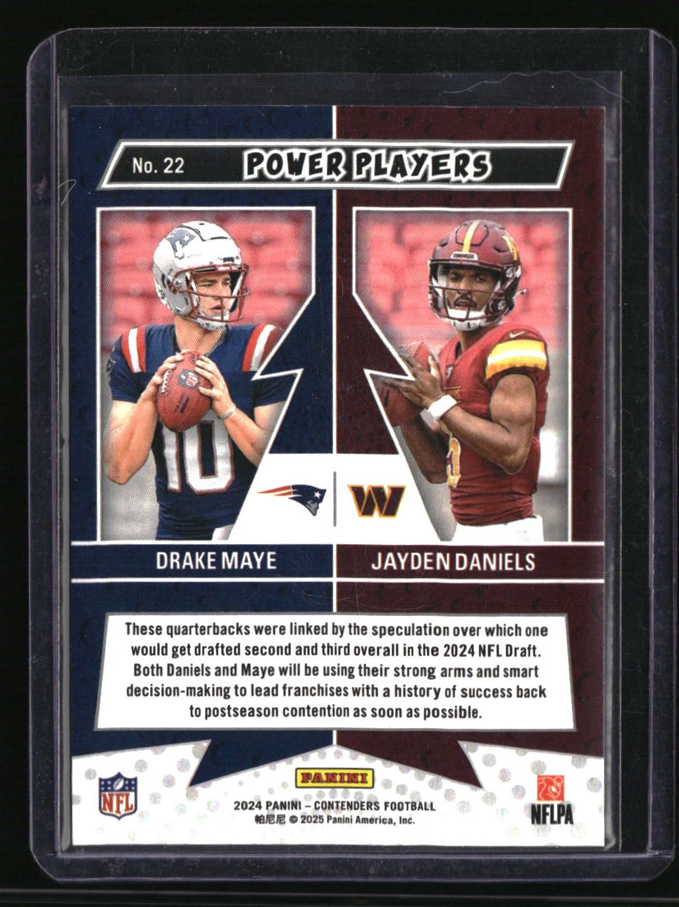 2024 Panini Contenders Drake Maye / Jayden Daniels Power Players
