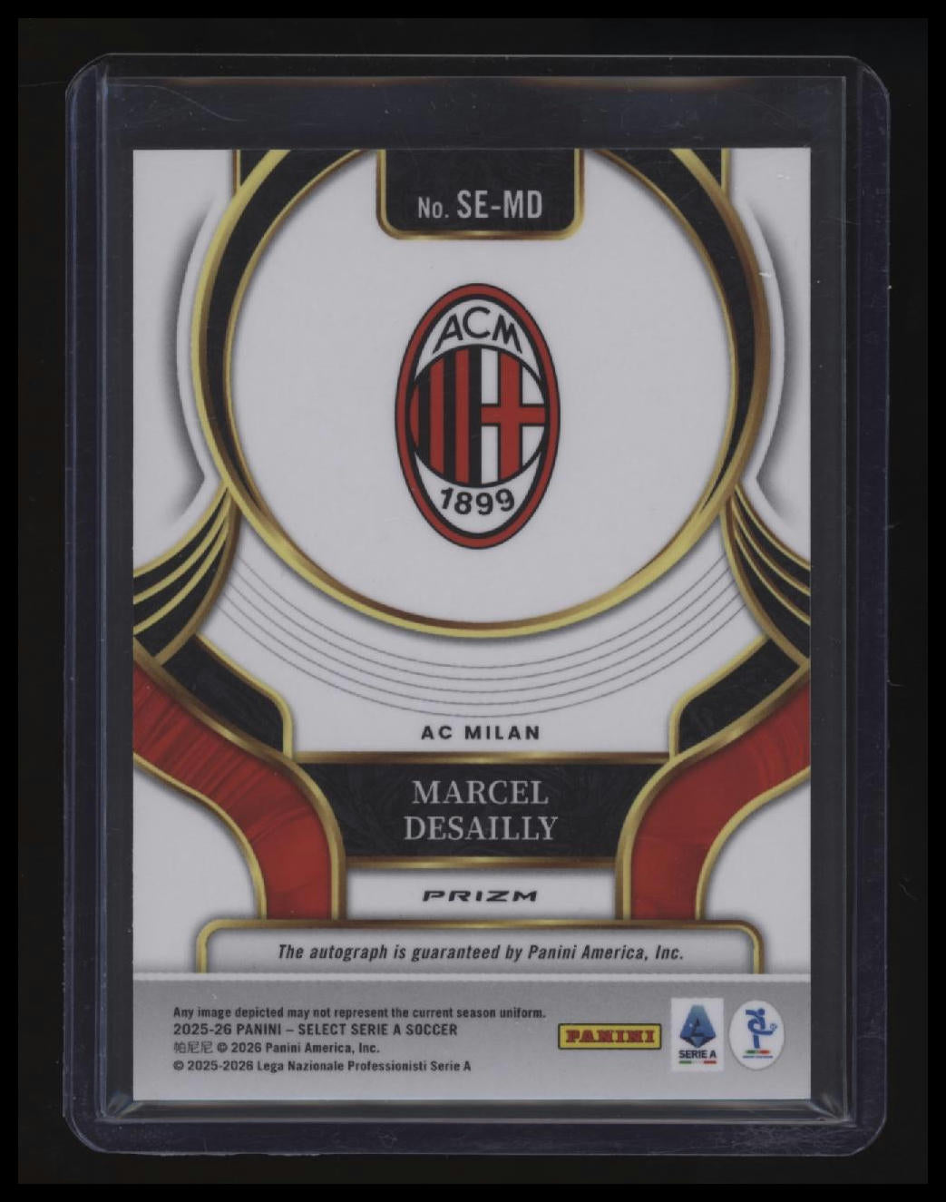 2025-26 Select Serie A Marcel Desailly Signatures