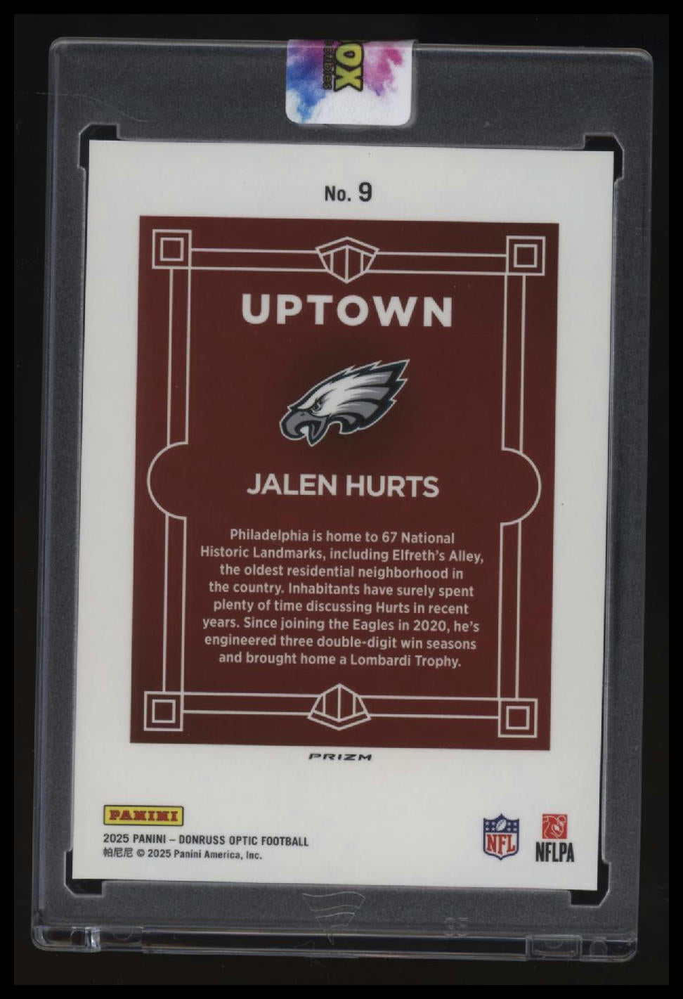 2025 Donruss Optic Jalen Hurts Uptown