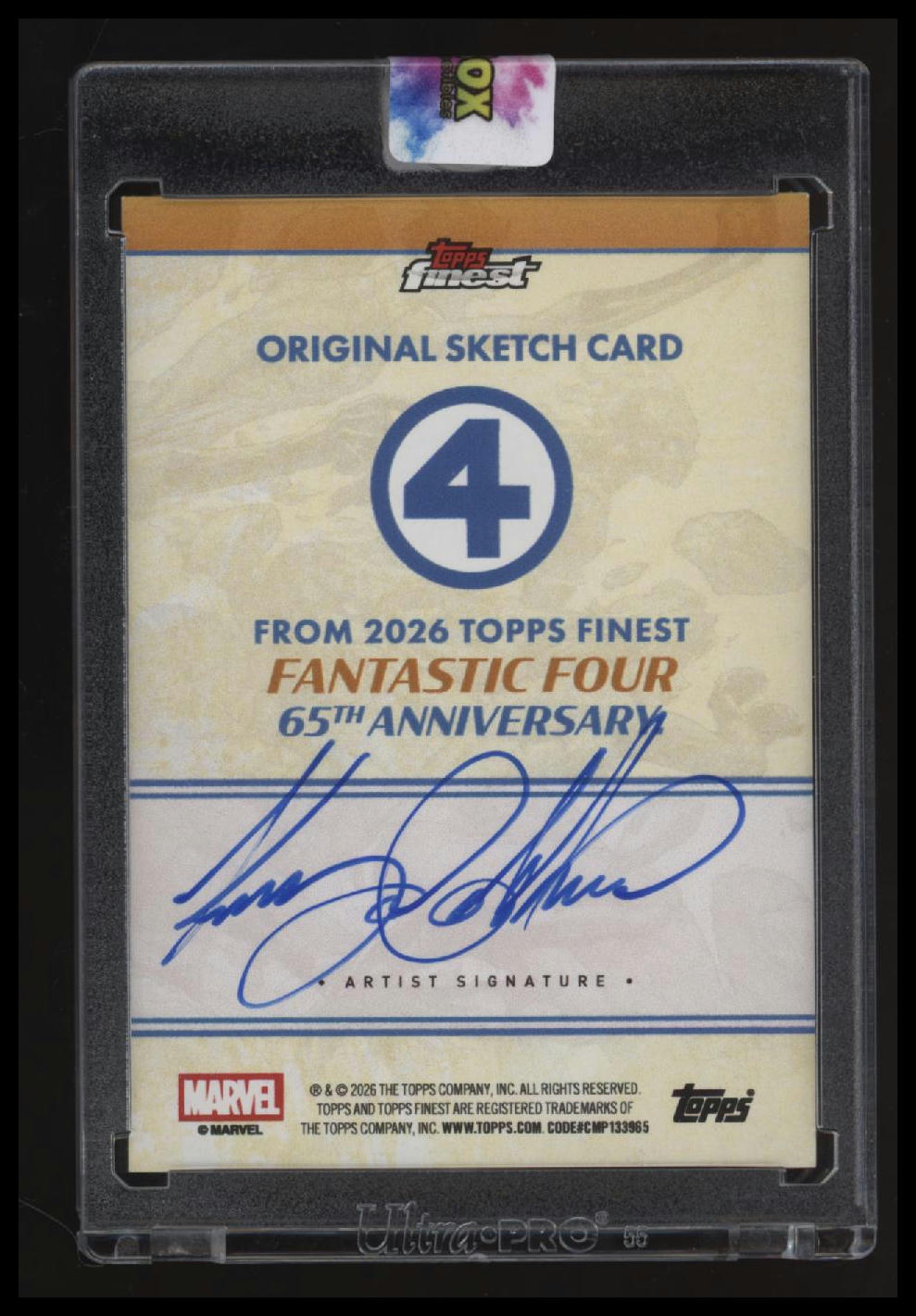 2026 Topps Finest Fantastic Four 65th Anniversary The Thing Sketch Card
