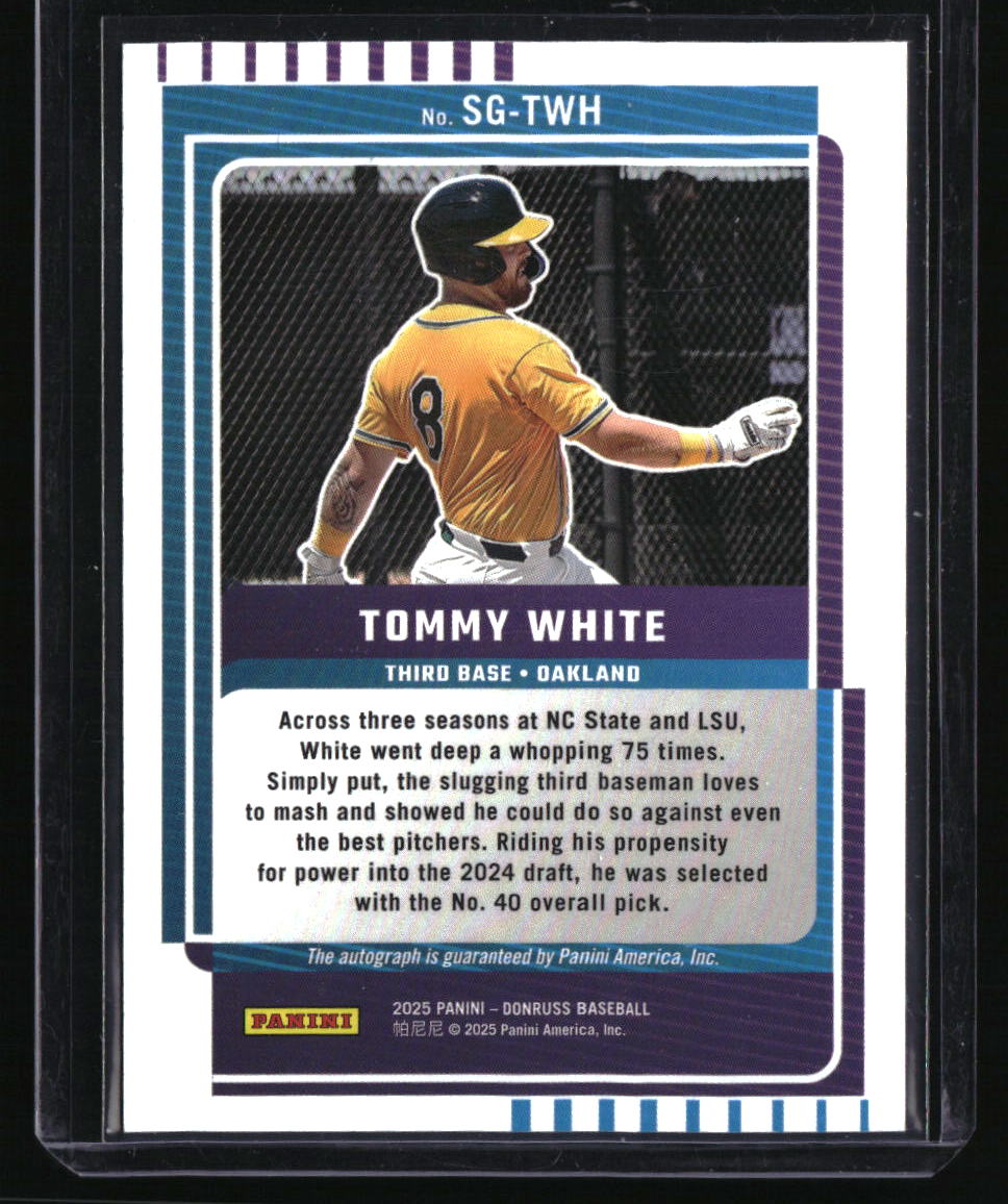 2025 Donruss Tommy White Signature Series Teal #/15