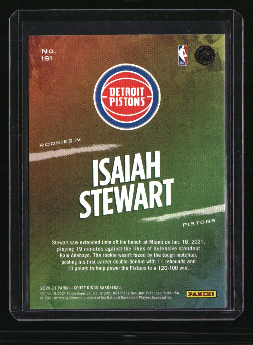 2020-21 Panini Court Kings Isaiah Stewart