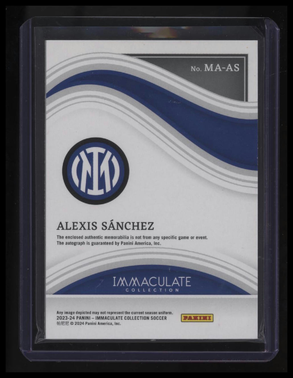 2023-24 Panini Immaculate Collection Alexis Sanchez Mem Auto Sapphire #/10