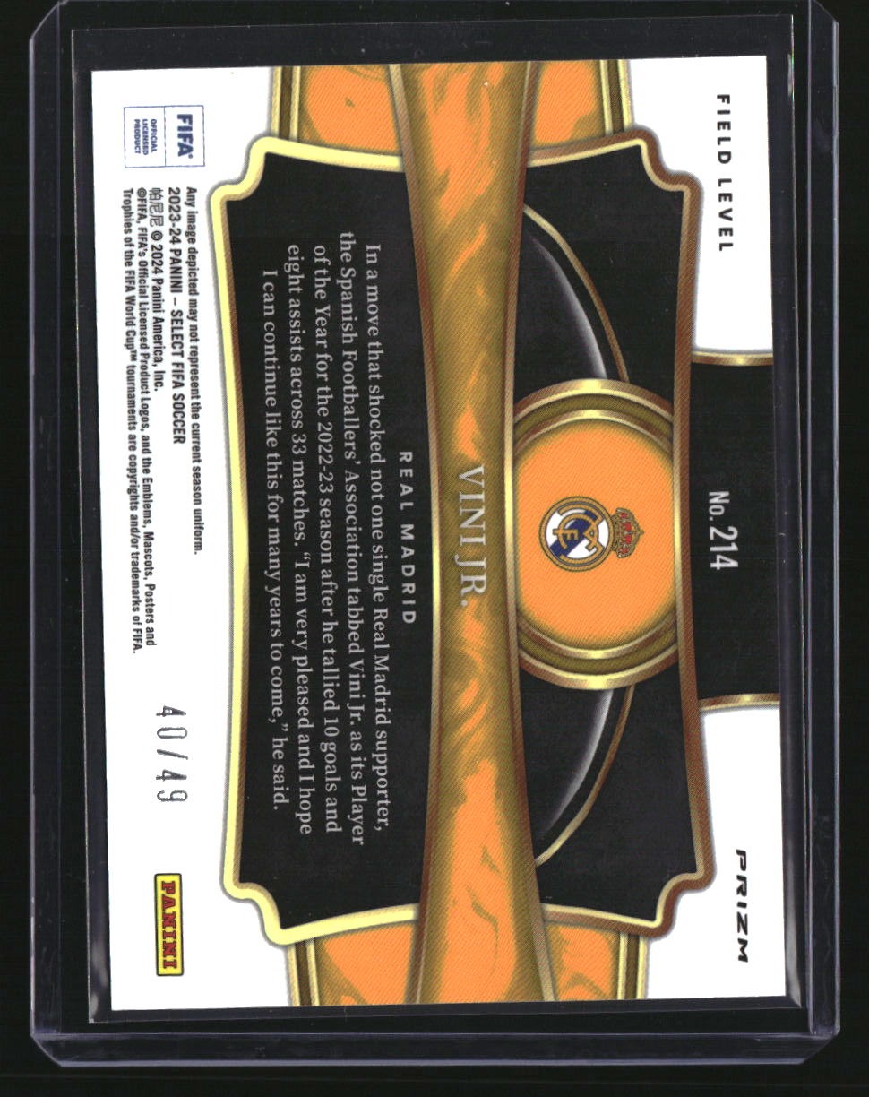 2023-24 Panini Select FIFA Vini Jr. Orange #/49