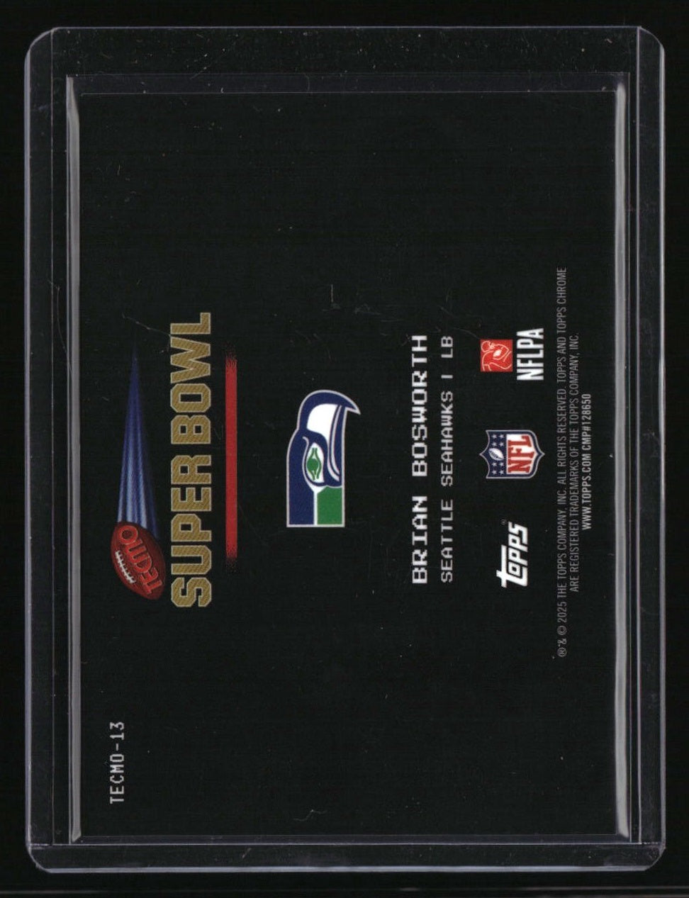 2025 Topps Chrome Brian Bosworth Tecmo