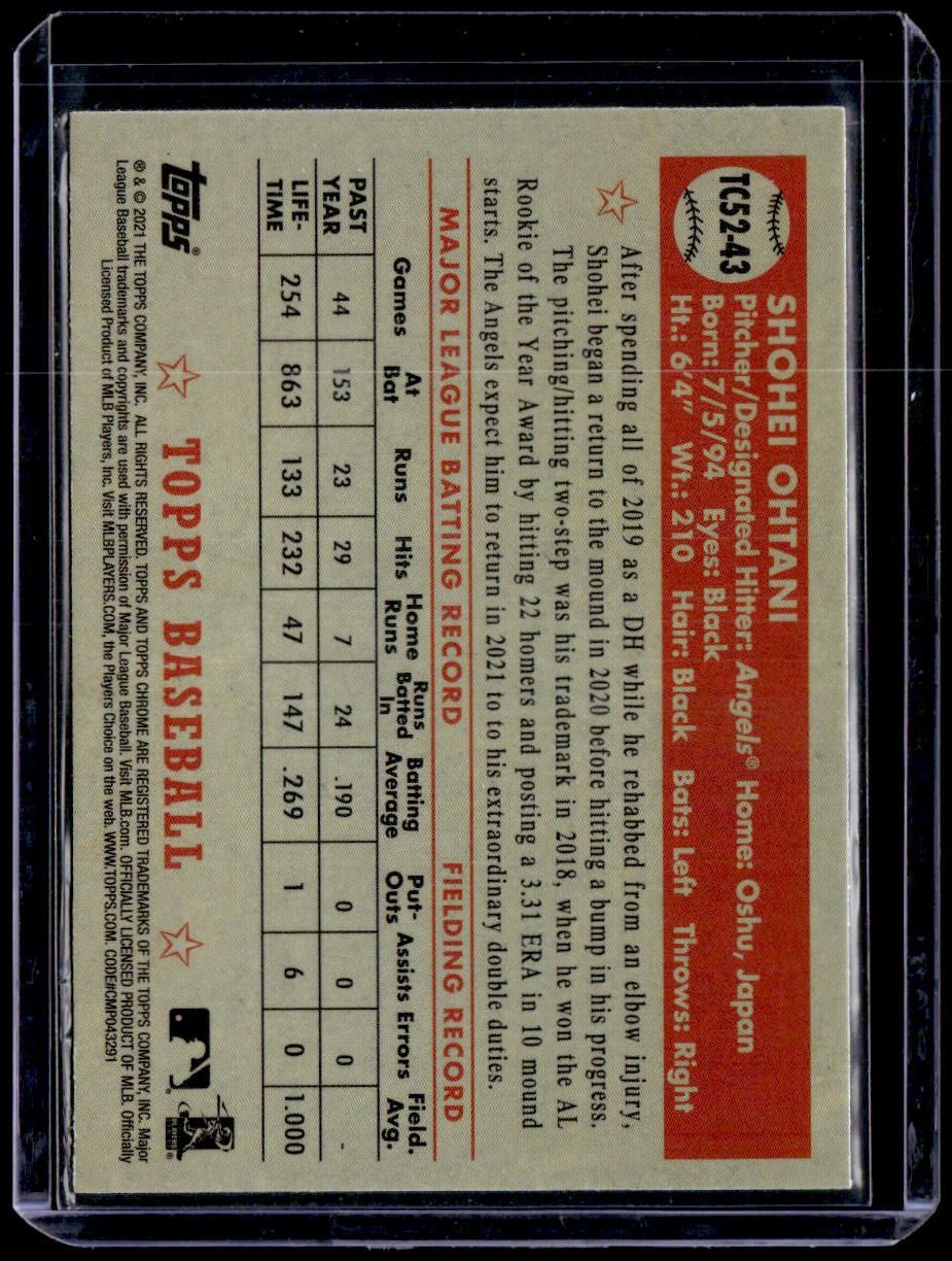 2021 Topps Shohei Ohtani 1952 Topps Redux Chrome