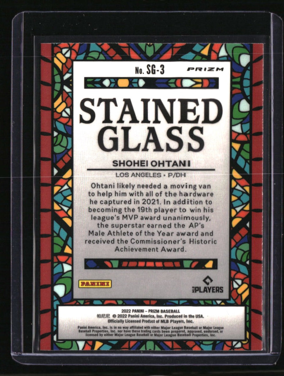 2022 Panini Prizm Shohei Ohtani Stained Glass Green Prizm