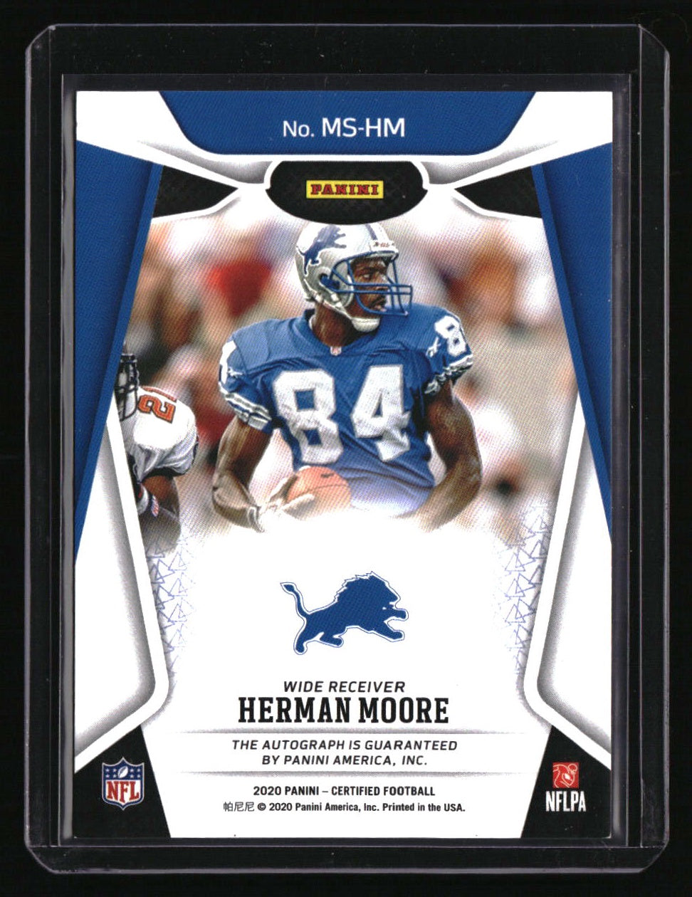2020 Panini Certified Herman Moore Mirror Signatures Red #/35