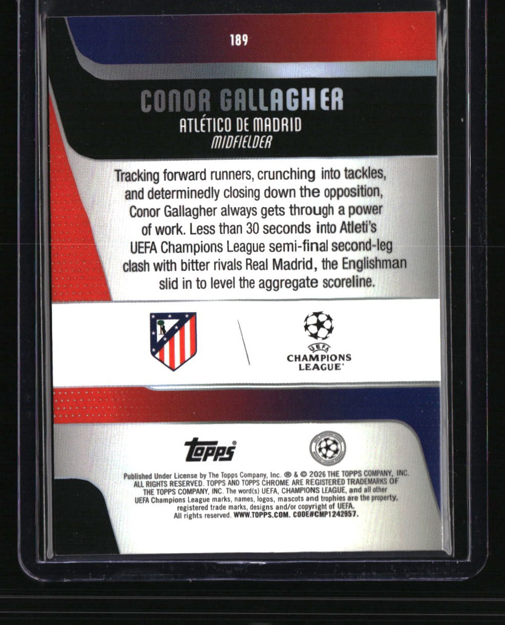 2025-26 Topps Chrome UEFA Club Competitions Conor Gallagher Orange #/25