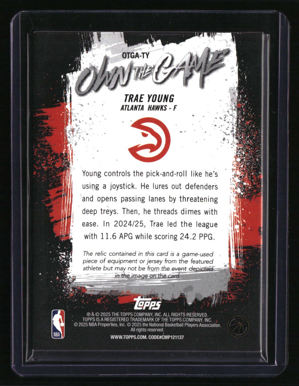 2025-26 Topps Trae Young Own the Game Gold Rainbow #/50