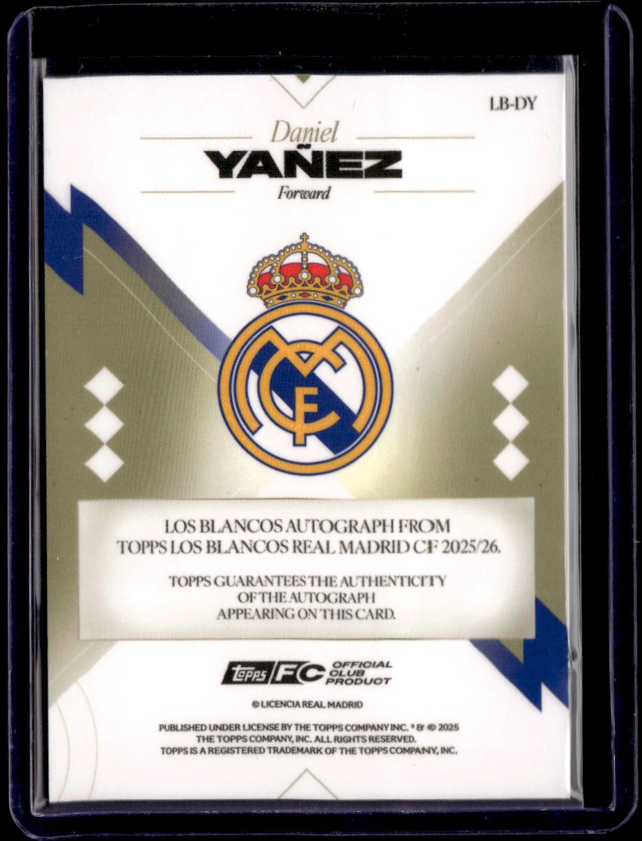 2025-26 Topps Los Blancos Real Madrid Daniel Yañez Los Blancos Autographs