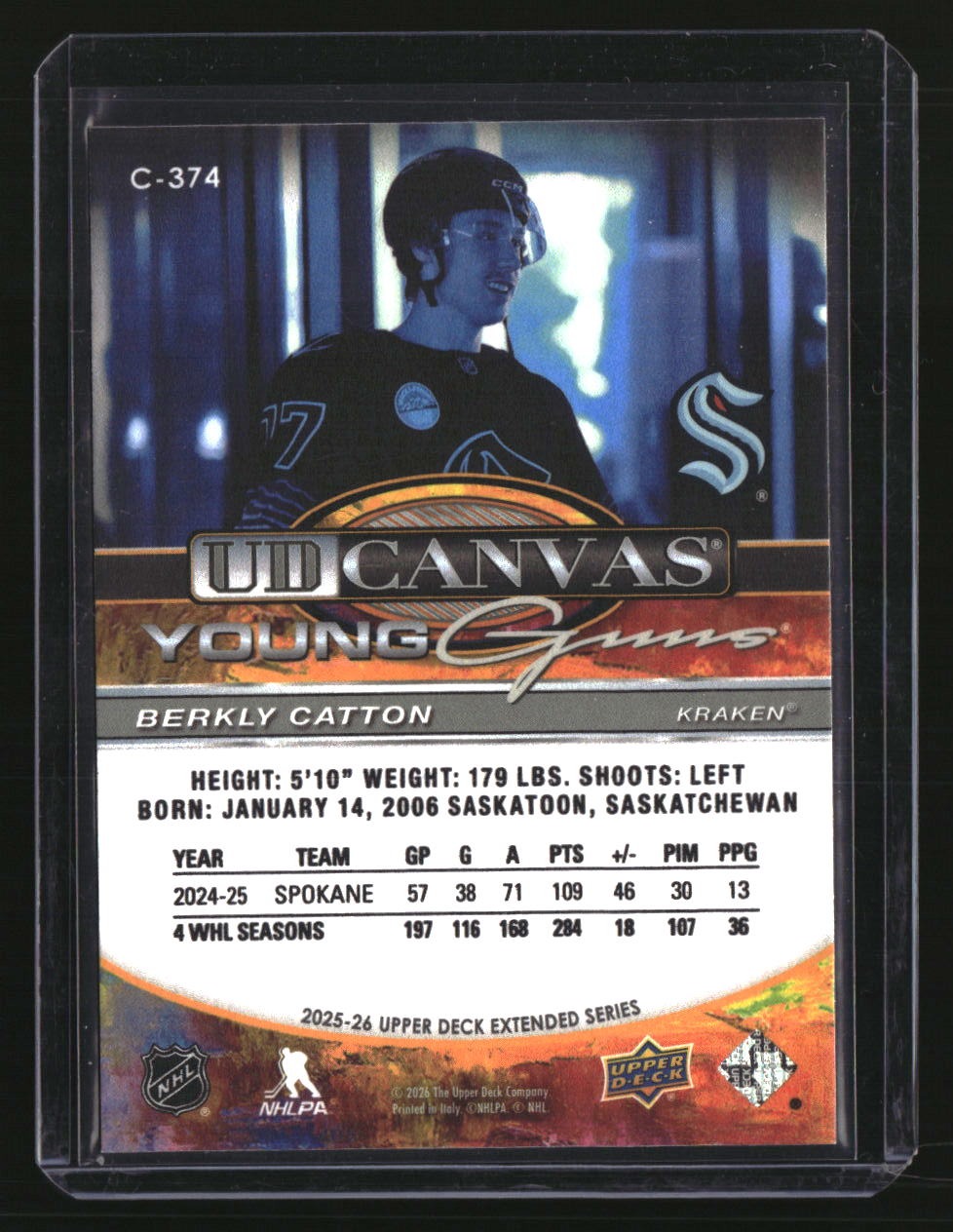 2025-26 Upper Deck Berkly Catton UD Canvas