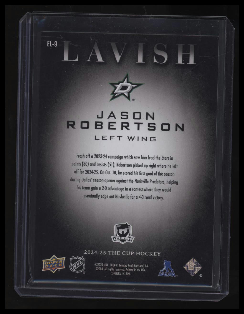 2024-25 Upper Deck The Cup Jason Robertson Lavish #/50