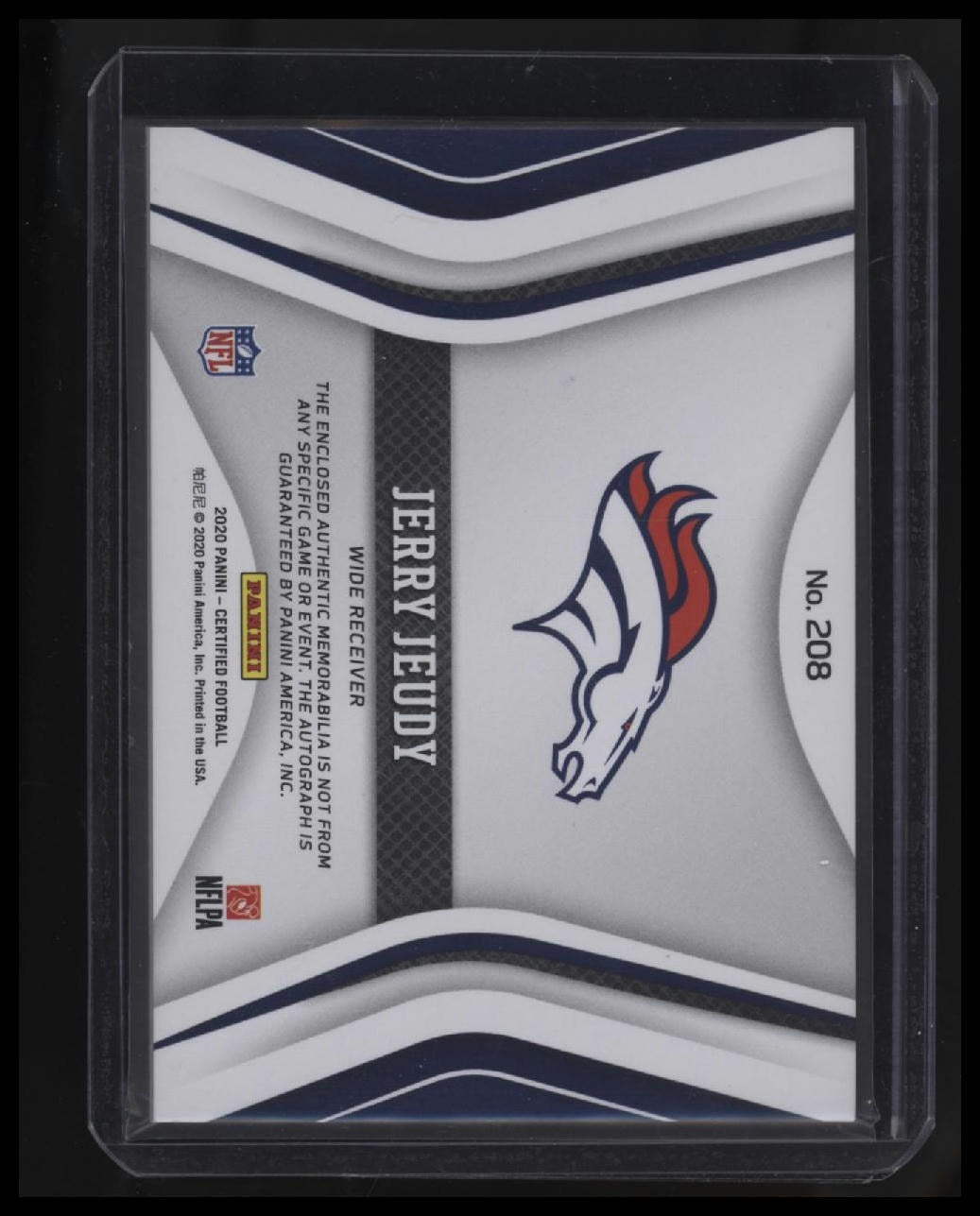 2020 Panini Certified Jerry Jeudy Freshman Fabric Mirror Signatures Red #/149