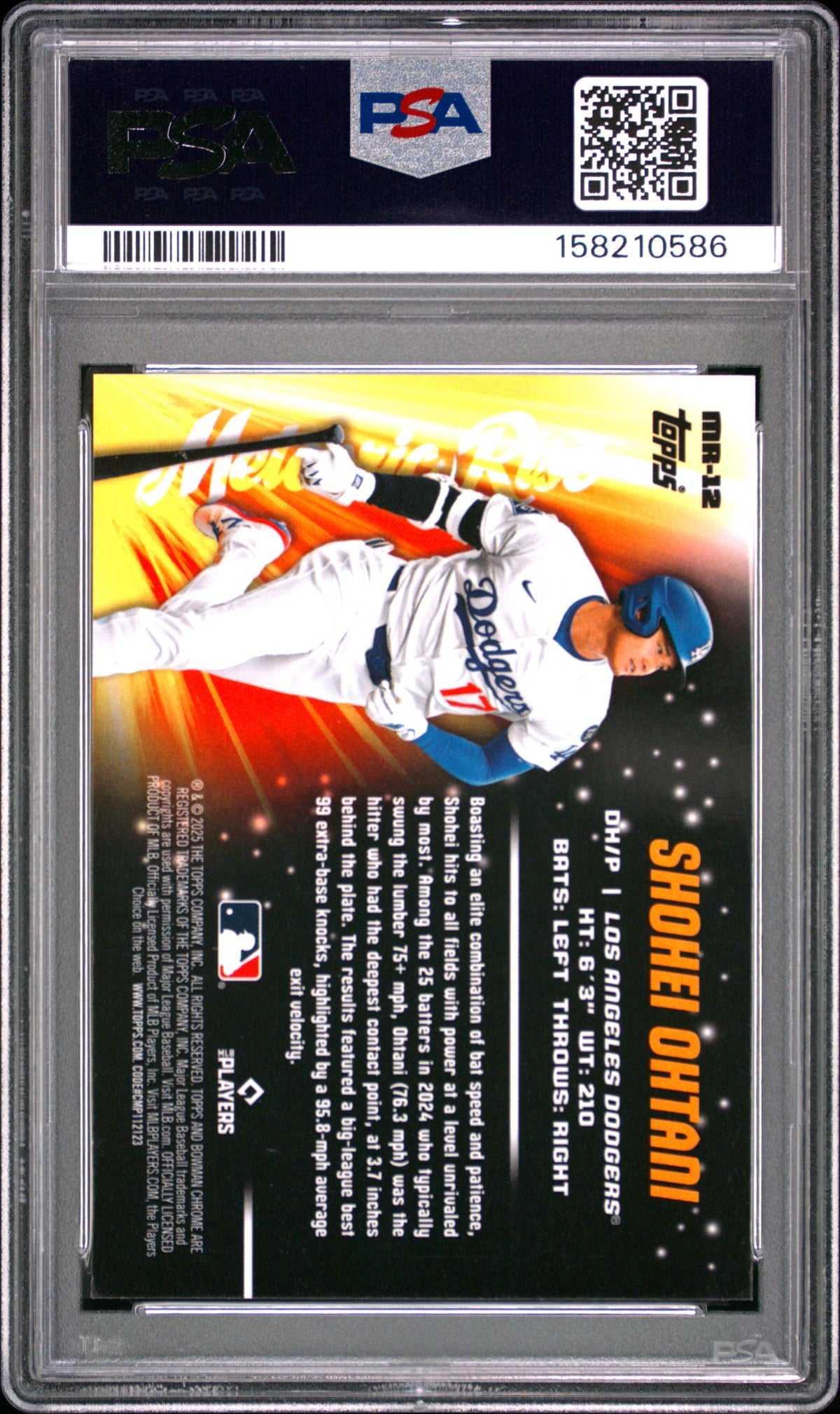 2025 Bowman Chrome Meteoric Rise Shohei Ohtani PSA 10