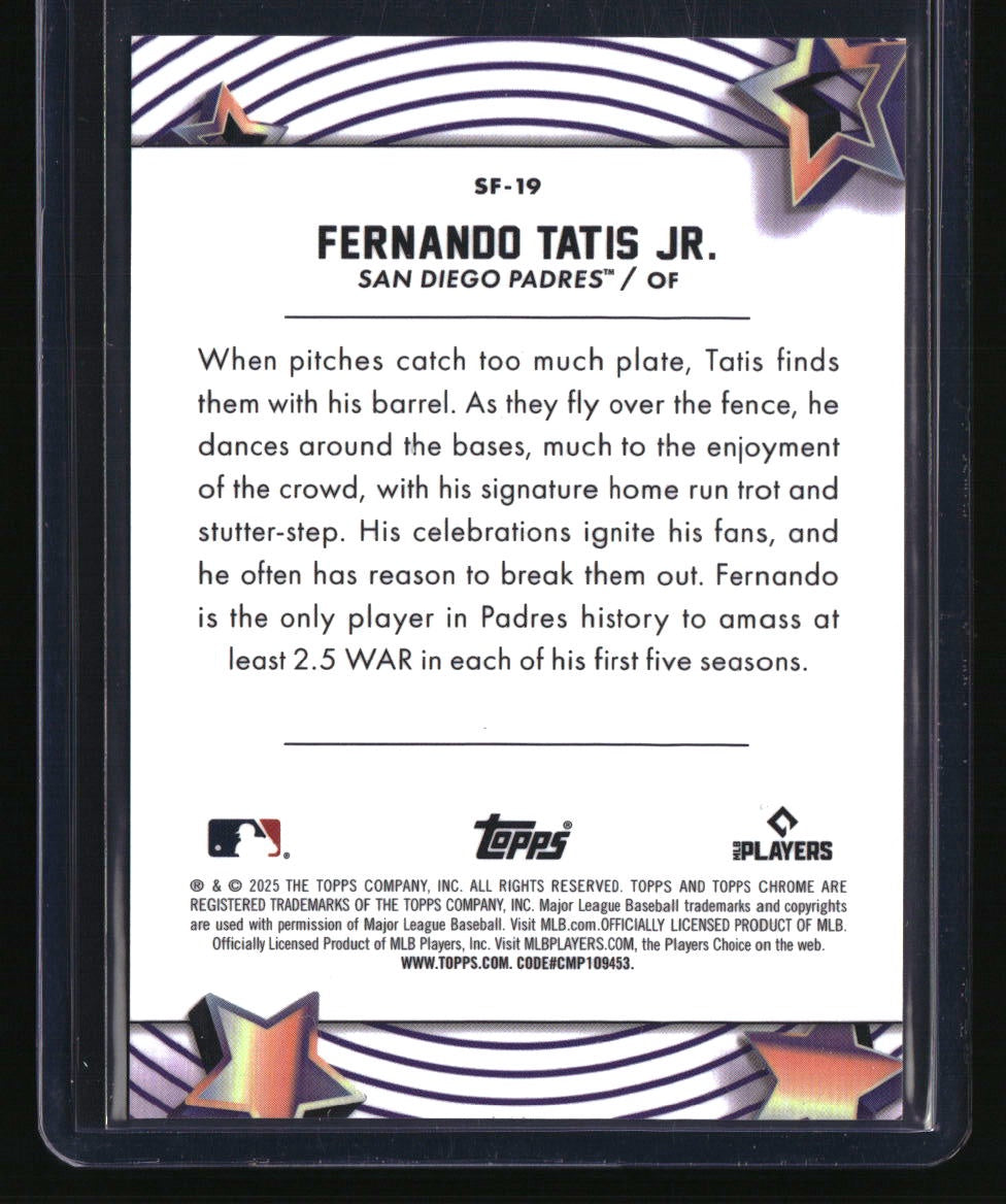 2025 Topps Chrome Cosmic Fernando Tatis Jr. Starfractor Black Refractor #/10