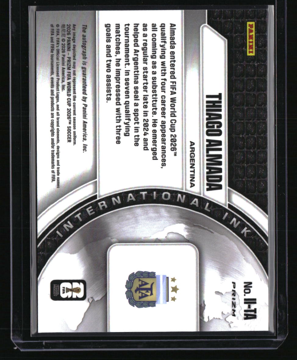 2026 Panini Prizm FIFA World Cup Thiago Almada International Ink Wave Prizms