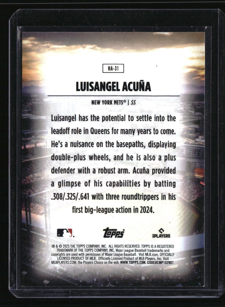 2025 Topps Luisangel Acuña Home Field Advantage
