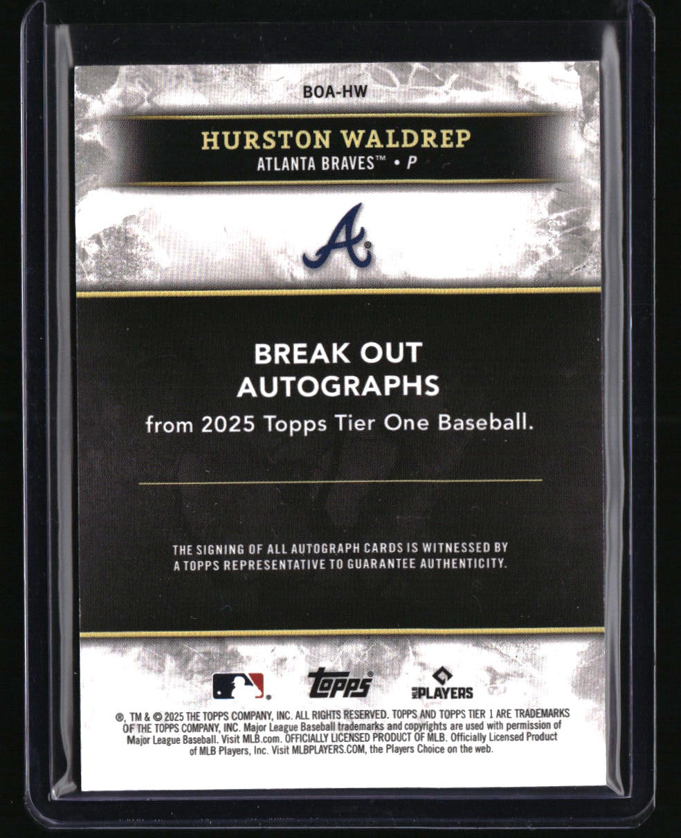 2025 Topps Tier One Hurston Waldrep Break Out Autographs #/299