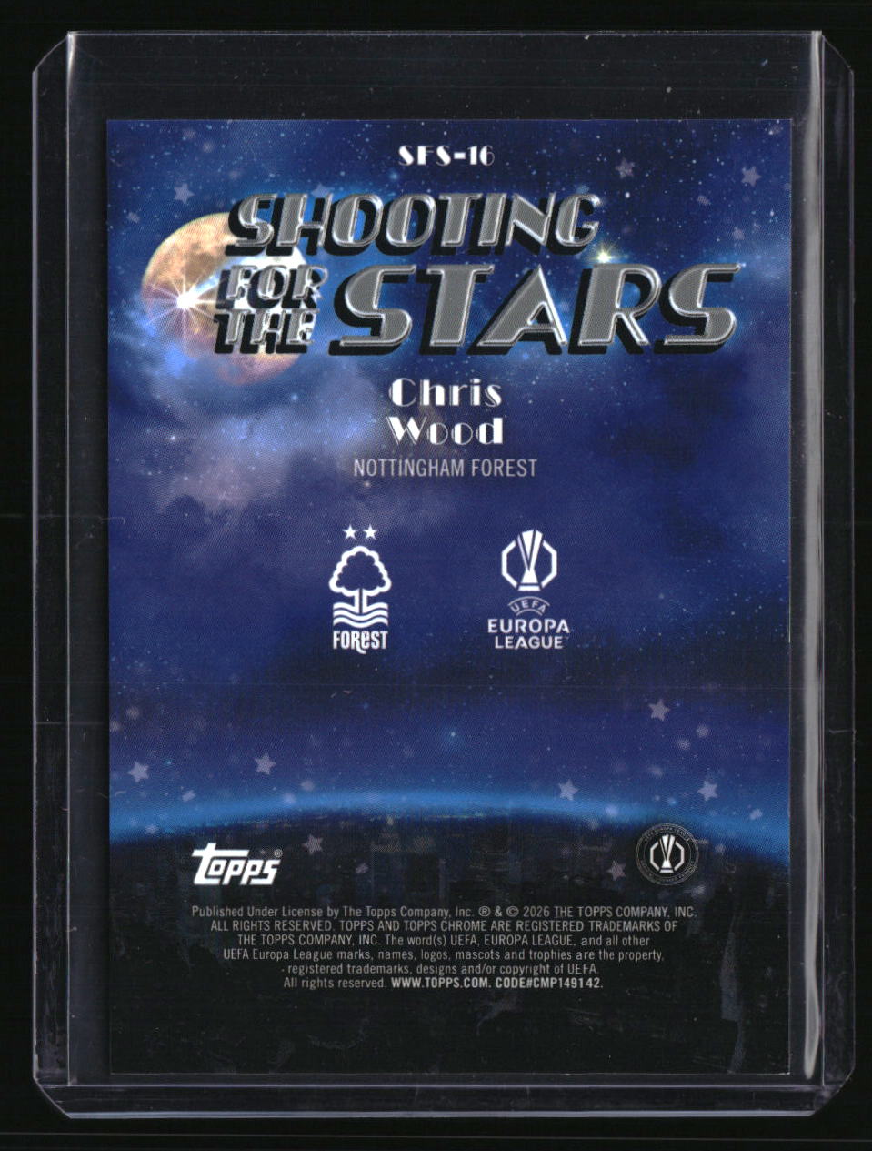 2025-26 Topps Chrome UEFA Club Competitions Chris Wood Shooting for the Stars
