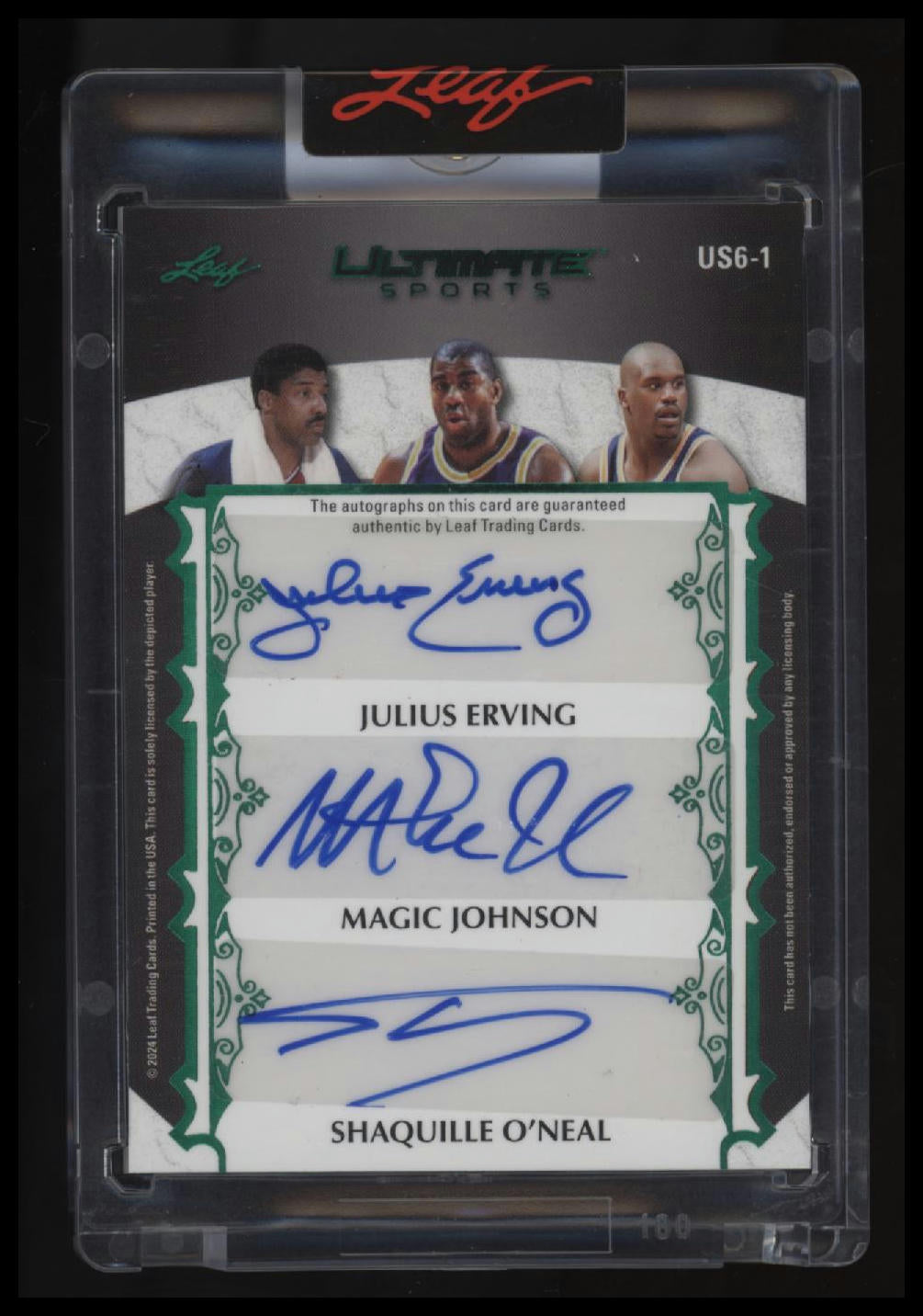 2024 Leaf Ultimate Emerald Auto 1/1 Curry/Nash/Bird/Erving/Johnson/O'Neal