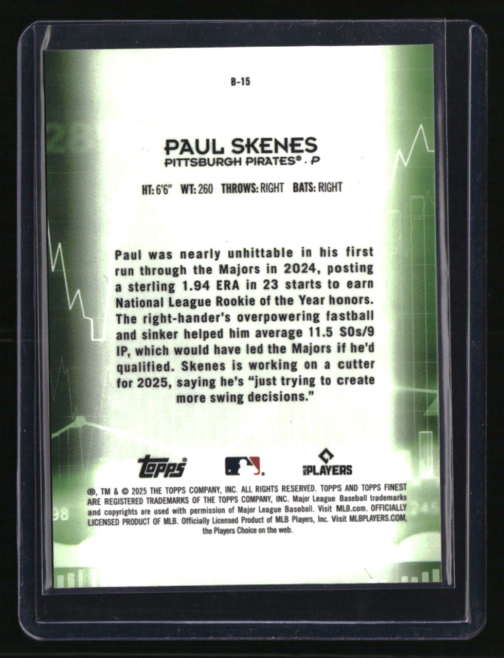 2025 Finest Paul Skenes Bullish