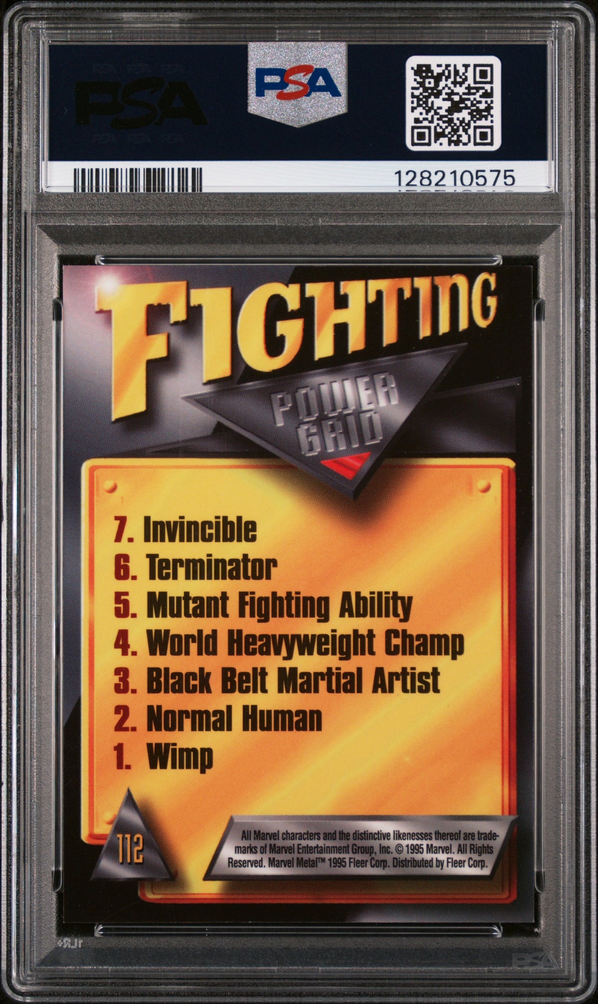 1995 Marvel Metal Psylocke Silver Flasher PSA 9