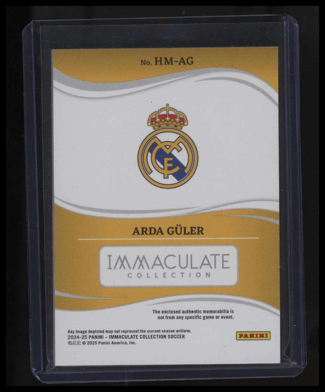 2024-25 Panini Immaculate Collection Arda Guler Heralded Materials Silver #/49