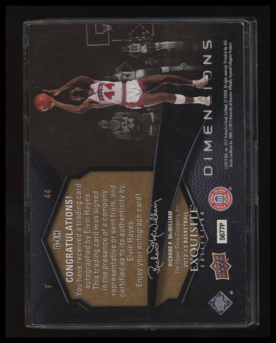 2012-13 Upper Deck Exquisite Elvin Hayes Dimensions Autographs