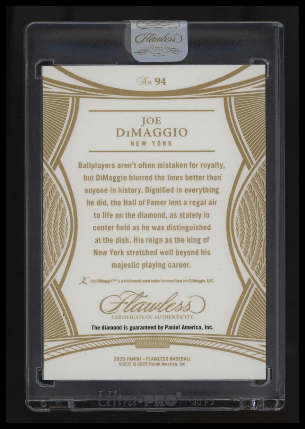 2025 Panini Flawless Joe DiMaggio #/25